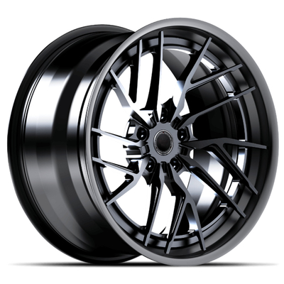 Stepped Edge 3 Piece Forged Wheels 6061-T6 Untuk Ferrari Lamborghini