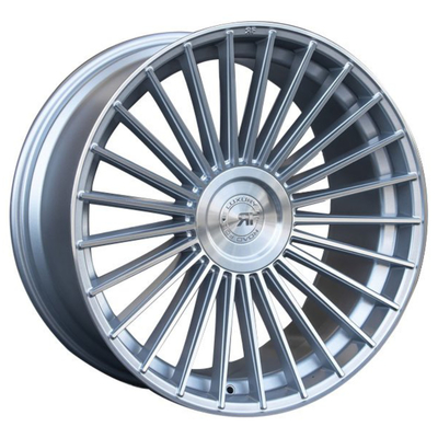 Wajah Mesin Perak 6061-T6 Aluminium Alloy Forge Auto Wheels Multi Spokes