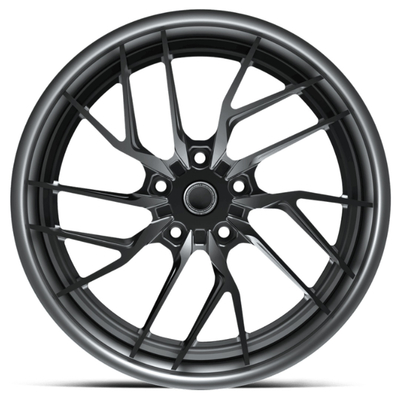 Stepped Edge 3 Piece Forged Wheels 6061-T6 Untuk Ferrari Lamborghini