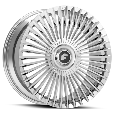Gross Black Chrome Silver Trimestre Forgiato Forgiato Forged Wheels Untuk Rolls Royce Cullinan