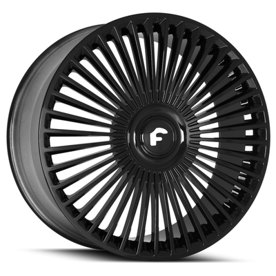 Gross Black Chrome Silver Trimestre Forgiato Forgiato Forged Wheels Untuk Rolls Royce Cullinan
