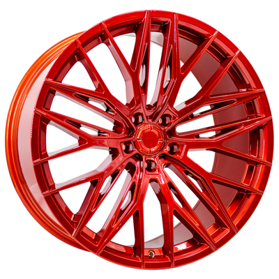 Candy Red Multi Spoke Lexani Aries Wheels Monoblock Offset 0-80mm