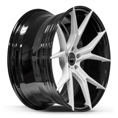 Gloss Black Forge Auto Wheels Dengan Wajah Putih