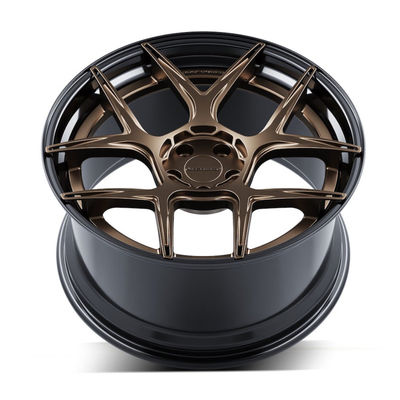 Y-Shaped Spoke 2 Piece Forged Wheels UF/2-151 Pelek Hitam Gloss 20 Inch