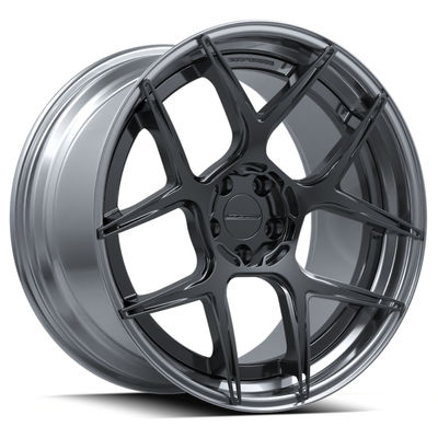 Y-Shaped Spoke 2 Piece Forged Wheels UF/2-151 Pelek Hitam Gloss 20 Inch