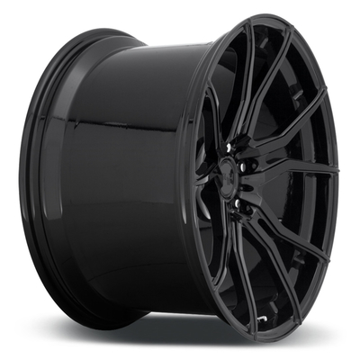 Penyelesaian Kustom ISO 9001 Monoblock Forged Wheels Gloss Black