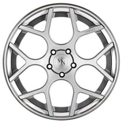 Dipoles Silver Lip 20 Inch Staggered Spokes Wheels 2 Piece Rims