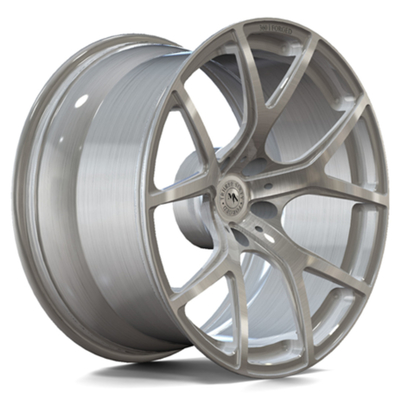 Volume Rendah Disikat Silver Monoblock Deep Concave Forged Wheels 6061-T6