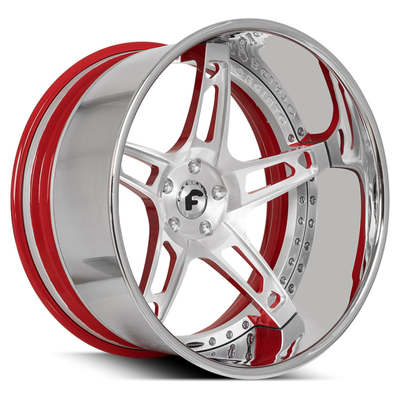 Pelek Piring Dalam Chrome Merah 18 Inch Transparan 2PC 3PC Opsi