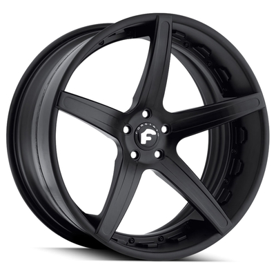 6061-T6 Forgiato Aggio-ECL Gloss Roda Tempa Hitam Offset 60mm 80mm