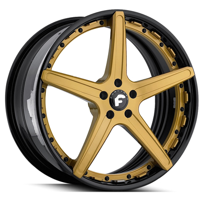 Affilato-ECL Forgiato Gold Rims Dengan Chrome Lip Gloss Black