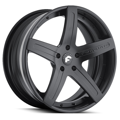 Matt Black Forgiato Aggio-ECL Forged Wheels Dipoles Chrome JWL