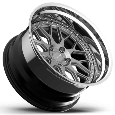 6061-T6 Deep Dish 3PC Roda Tempa VARIAN SFC-3P 18 Inci Hingga 26 Inci