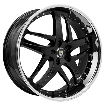 Aerospace Grade Lexani Forged Wheels Black Silver Lip 26 Inch