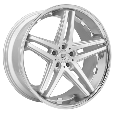 Lebar 7-14J Ekko Lexani Stainless Lip Wheels Pelapisan Krom