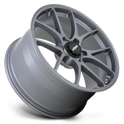 Staggered Spokes Satin Titanium Rotiform Forged Wheels LTN