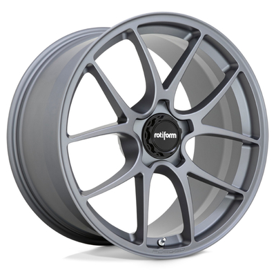 Staggered Spokes Satin Titanium Rotiform Forged Wheels LTN