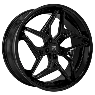 Roda Tempa Lexani Spyder Dengan Paduan Aluminium Gloss Black 6061-T6
