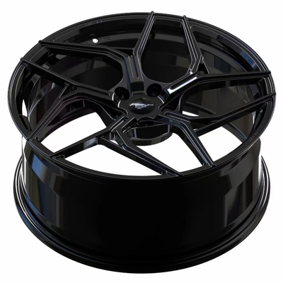 Ford Mustang GT Gloss Hitam Roda Custom Dipalsukan