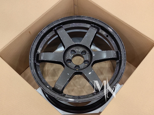 Volk Racing TE37 SL Roda Hitam Edisi III 4x100 5x120 18 19 20 Inci Custom Double Black Rims