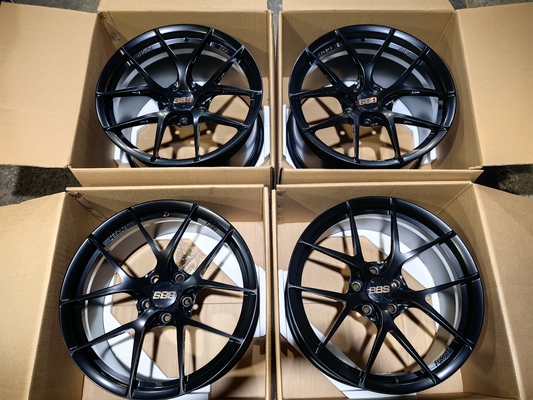 Velg BBS Fi-R Satin Black Roda 6061-T6 Paduan Aluminium Tempa