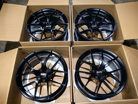 Velg BBS Fi-R Satin Black Roda 6061-T6 Paduan Aluminium Tempa