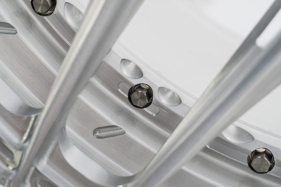 6061-T6 Brushed Silver Concave Design Wheels Konfigurasi 2PC